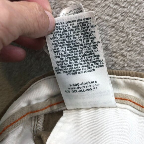 Dockers Mens D3 Classic Pants Size 40x32 Flat Front Khaki Straight Chino Casual - Picture 12 of 16